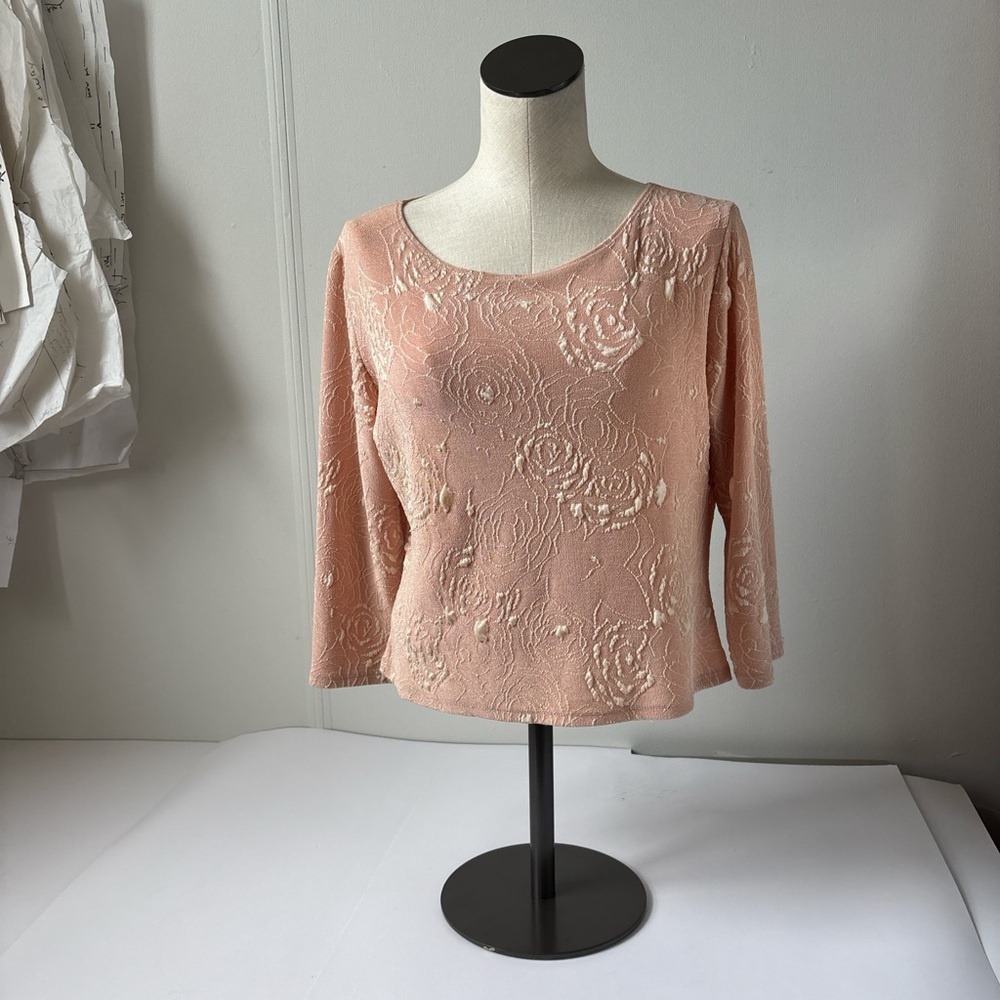 Elegant Pink Floral Women's Top